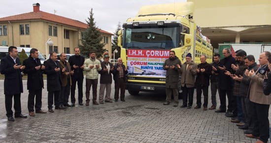 ÇORUM’DAN SURİYE’YE YARDIM ELİ