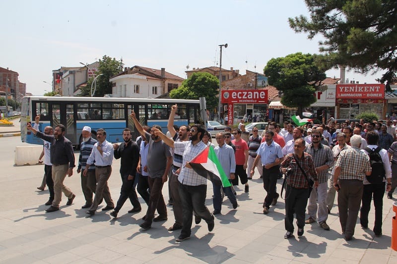 ÇORUM’DA İSRAİL PROTESTO EDİLDİ