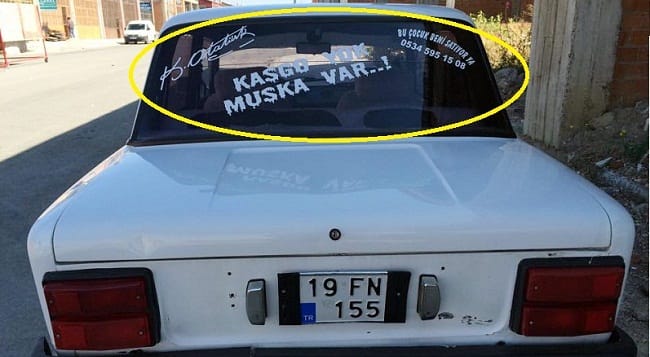 ÇORUMLU SÜRÜCÜNÜN GÜLDÜREN YAZISI