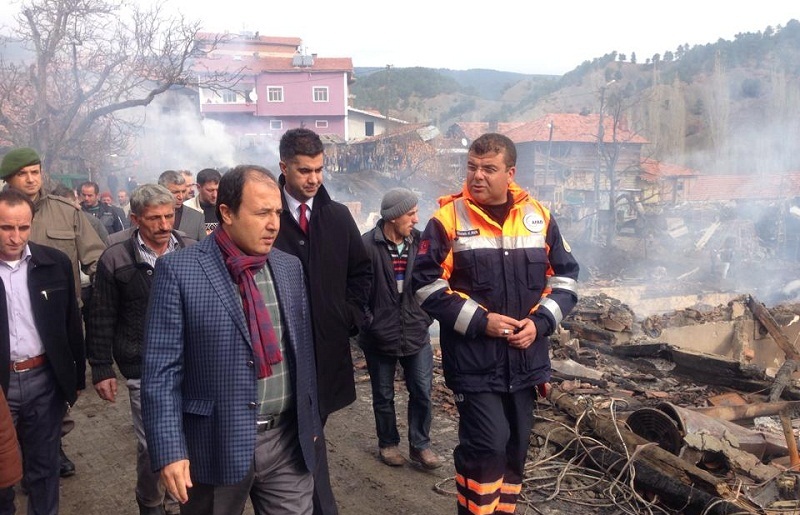 ÇORUM MİLLETVEKİLİ YANGIN BÖLGESİNDE