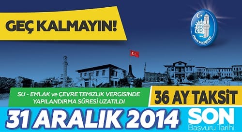 BORÇ YAPILANDIRMADA SON GÜN 31 ARALIK