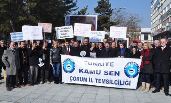 ÇORUM KAMU-SEN MAAŞ BORDROLARINI YAKTI