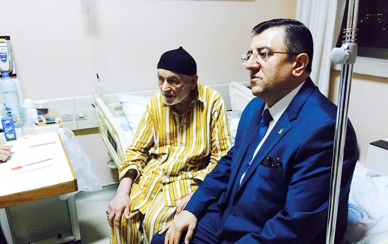 NECİP UYGUR, HASTALARIN HAYIR DUASINI ALDI