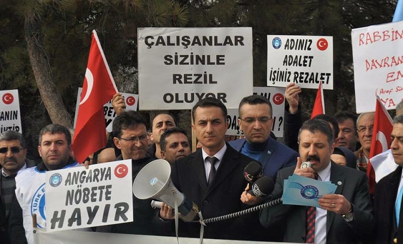 ÇORUM’DA SENDİKADAN HELVALI PROTESTO