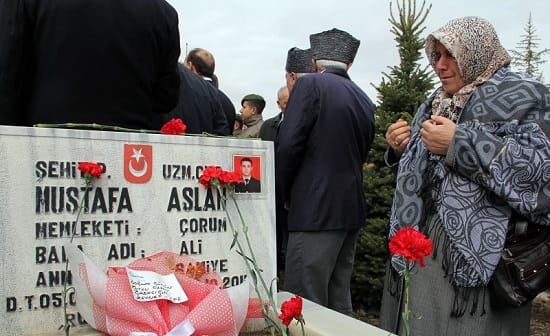 ÇORUM ŞEHİTLİĞİNDE DUYGULU ANLAR