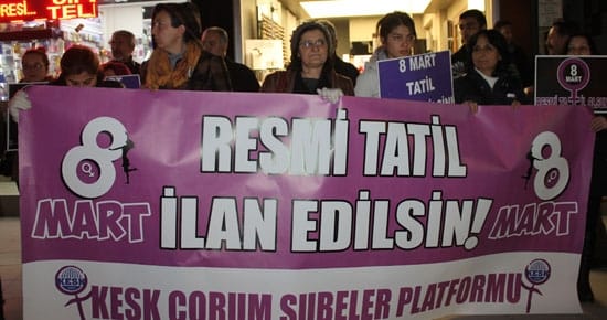 8 MART KADINLAR GÜNÜ RESMİ TATİL OLSUN