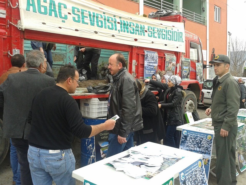 KARGI’DA 2 BİN ADET FİDAN DAĞITILDI