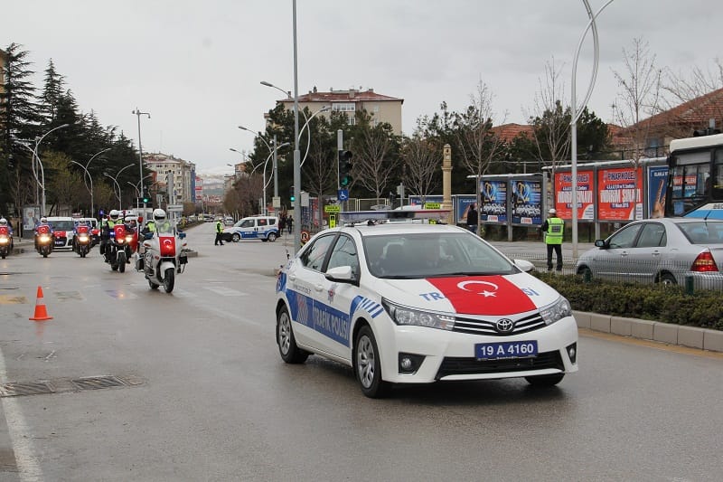 ÇORUM’DA SİRENLER BU KEZ POLİS İÇİN ÇALDI