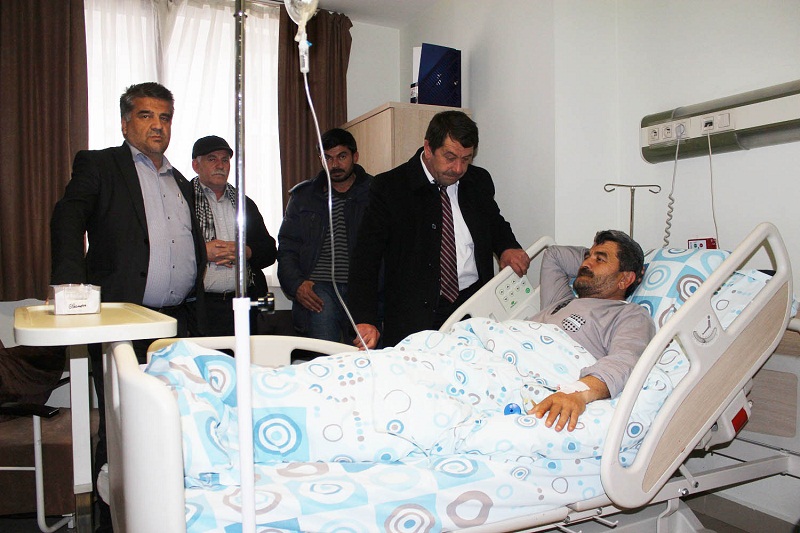 KAZADA YARALANAN SÜRÜCÜYE ZİYARET