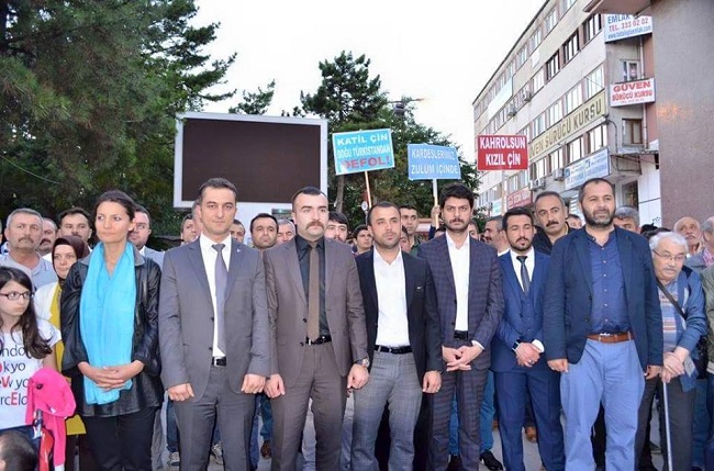 ÇORUM ÜLKÜ OCAKLARINDAN ÇİN PROTESTOSU