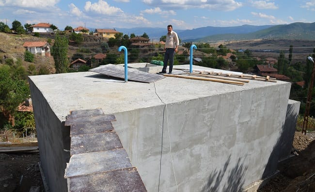 ÇORUM’DAKİ BU KÖYE MODERN SU DEPOSU