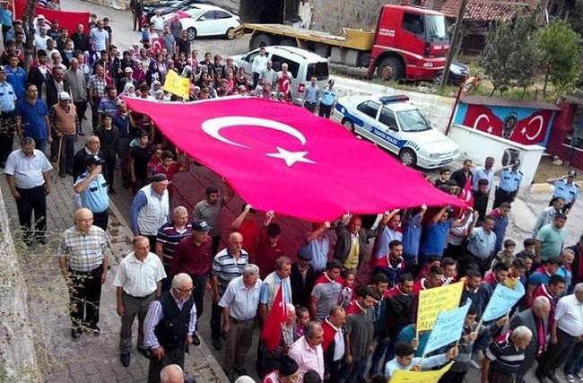 OĞUZLAR TERÖRÜ PROTESTO ETTİ