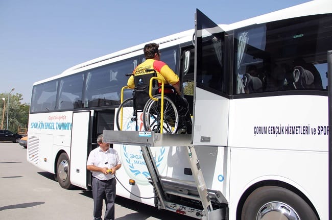 ÇORUM’DA ENGELLİ SPORCULARA ÖZEL OTOBÜS