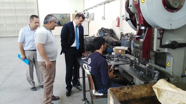 KAYMAKAM OSB’DE İNCELEMELERDE BULUNDU