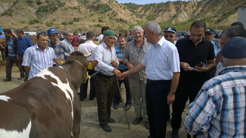 BELEDİYE BAŞKANI HAYVAN PAZARINI GEZDİ