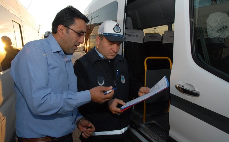 OKUL SERVİSLERİ DENETİMDEN GEÇTİ