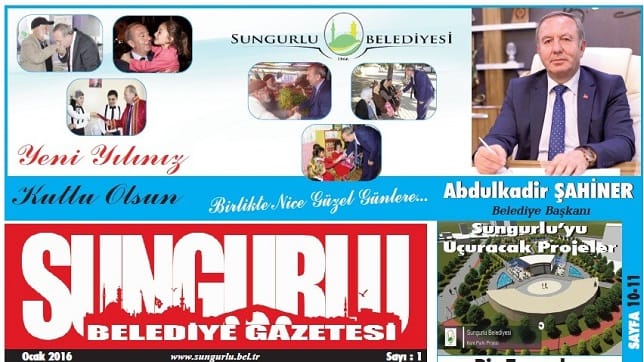 SUNGURLU BELEDİYE GAZETESİNİN İLK SAYISI ÇIKTI