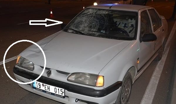 ÇORUM’DA OTOMOBİL YAYAYI HASTANELİK ETTİ