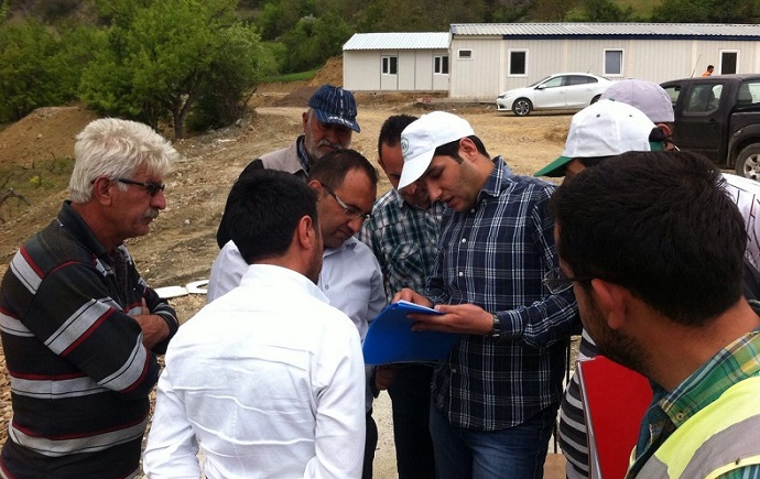 DEREKARGIN GÖLETİNDE ÇALIŞMALAR DEVAM EDİYOR