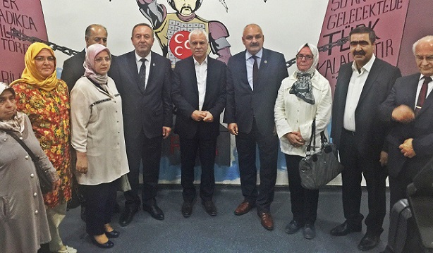 MİLLİYETÇİ HAREKETE PARTİSİ (MHP) GENEL BAŞKAN ADAYI KORAY AYDIN, ÇORUM'UN SUNGURLU İLÇE BELEDİYESİNİ ZİYARET ETTİ. (SERKAN ŞANSEVER/ÇORUM-İHA)