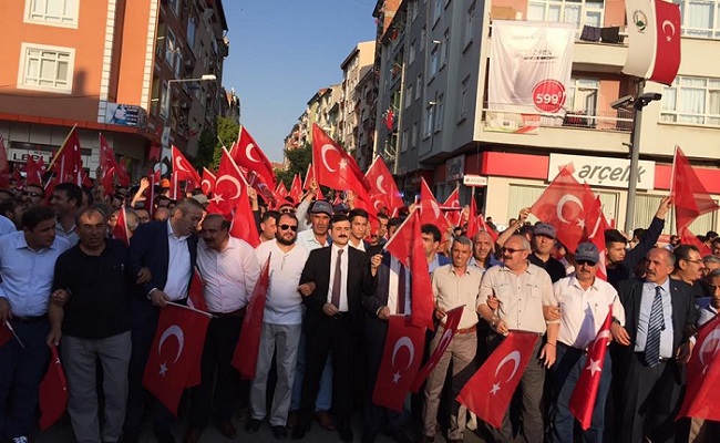 YÜRÜYÜŞE BİNLERCE VATANDAŞ KATILDI (SERKAN ŞANSEVER/ÇORUM-İHA)