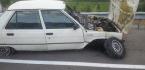 ÇORUM’DA OTOMOBİL BU HALE GELDİ