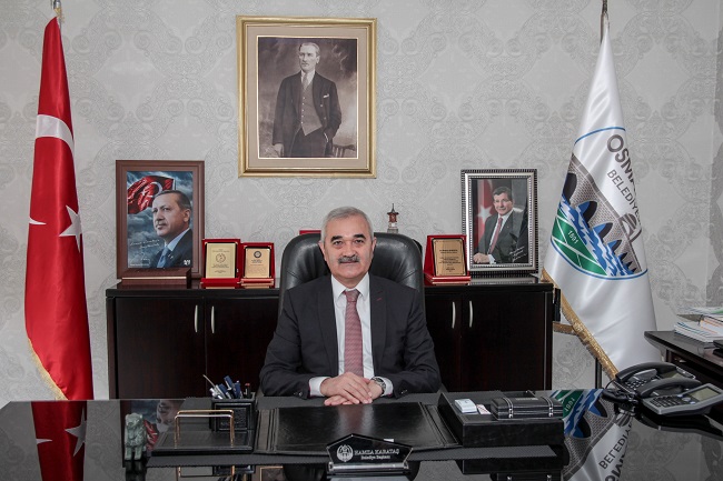 OSMANCIK BELEDİYE BAŞKANI HAMZA KARATAŞ. (İSMAİL KABAKDERE/ÇORUM-İHA)