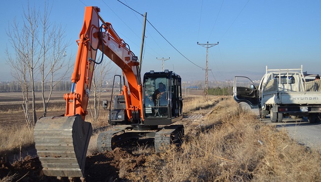 İÇMESUYU ŞEBEKE HATTI ÇALIŞMALARI BAŞLADI