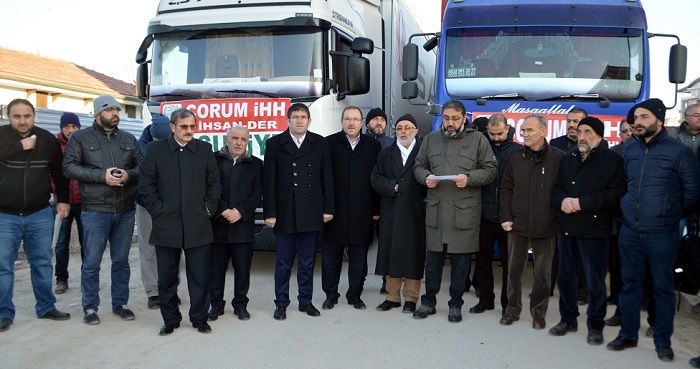 ÇORUM’DAN HALEP’E 100 TON GIDA YARDIMI