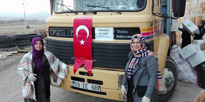 AK PARTİ SUNGURLU KADIN KOLLARI BAŞKANLIĞI'NDAN HALEP'E YARDIM (SERKAN ŞANSEVER/ÇORUM-İHA)