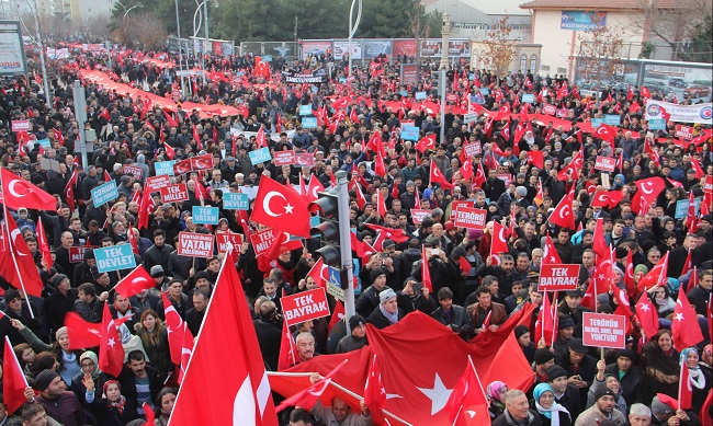 ÇORUM’DA ON BİNLERCE VATANDAŞ KARDEŞLİK İÇİN TEK YÜREK OLDU. (M. MUTTALİP YALÇIN/ÇORUM-İHA)