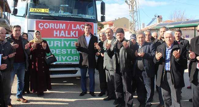 LAÇİN’DEN HALEP’E 1 TIR YARDIM