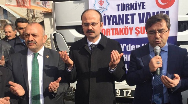 ORTAKÖY’DEN HALEP’E 1 TIR UN