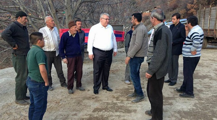 KÖYLÜLERİN SORUNLARINI DİNLEDİ