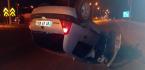 OTOMOBİL TAKLA ATTI: 1 YARALI
