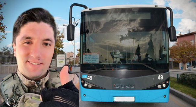 ŞEHİT EŞİNİ OTOBÜSE ALMADILAR!