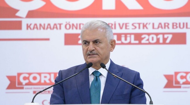 BAŞBAKAN BİNALİ YILDIRIM, KUZEY IRAK’TAKİ REFERANDUMLA İLGİLİ IKYB YÖNETİCİLERİNE SESLENEREK, “GAZA GELMEYİN ARKANIZA GEÇENLER, SIRT SIVAZLAYAN İŞLER TERSİNE GİTTİĞİNDE SİZİ ULU ORTA BIRAKILAR. BU TOPRAKLARDA BİRLİKTE KADERİMİZ ORTAK. GEÇMİŞİMİZ ORTAK. GELECEĞİMİZ ORTAK” DEDİ. (İSMAİL KABAKDERE - MUHAMMED MUTTALİP YALÇIN/ÇORUM-İHA)