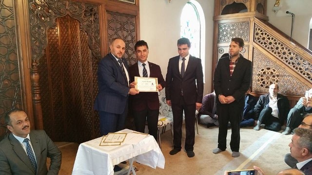 İMAMLARA BAŞARI BELGESİ