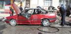 OTOMOBİLDEKİ YANGIN KORKUTTU