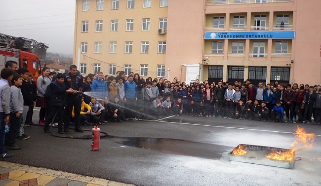 YUNUS EMRE’DE YANGIN TATBİKATI
