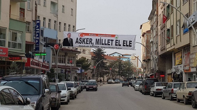 SUNGURLU BELEDİYESİNDEN AFİŞLİ DESTEK