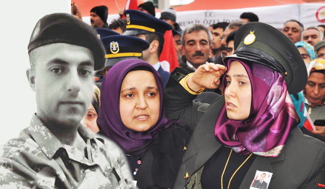 ŞEHİDİ ASKER SELAMIYLA UĞURLADI