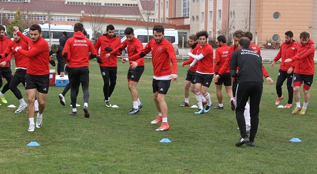 ÇORUM BELEDİYESPOR TAKTİK ÇALIŞTI