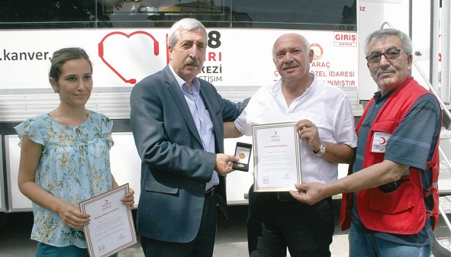 SUNGURLU’DA KAN BAĞIŞÇILARINA ÖDÜL