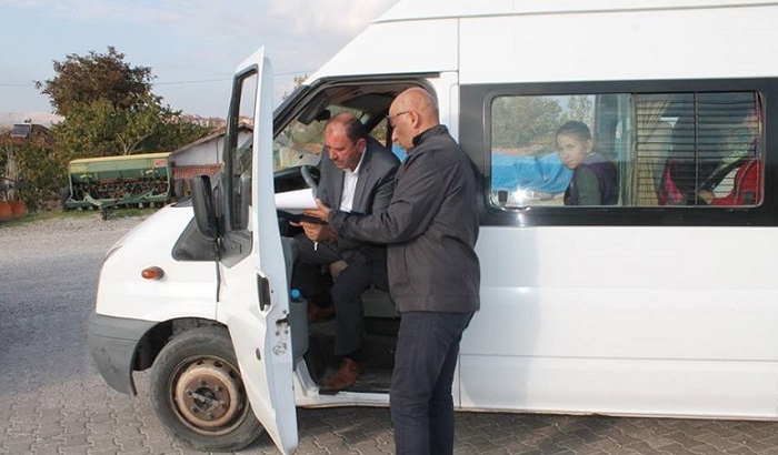 OKUL SERVİS ARAÇLARI DENETLENDİ