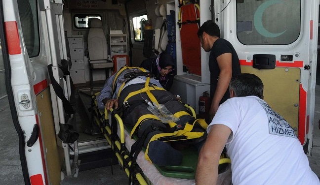 GÖZÜ KARARINCA MOTOSİKLETTEN DÜŞTÜ