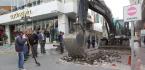 BELEDİYE CADDESİNE İLK KEPÇE VURULDU
