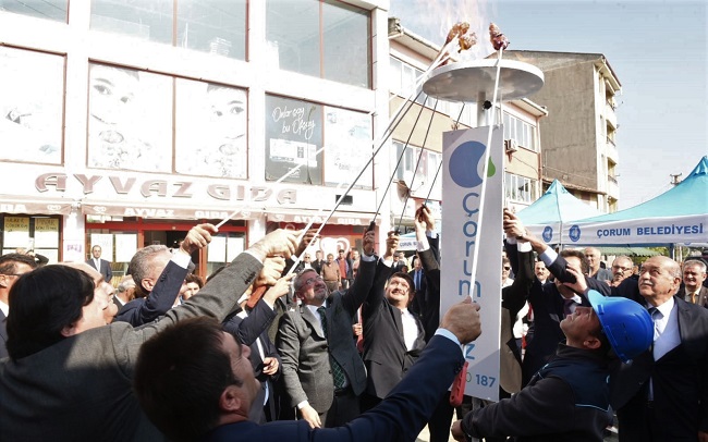 MECİTÖZÜ’NE İLK DOĞALGAZ VERİLDİ