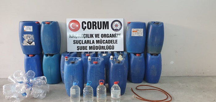 ÇORUM’DA SAHTE İÇKİ YAKALANDI