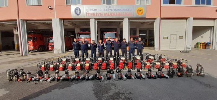 ÇORUM İTFAİYESİNİN TEÇHİZATI GÜÇLENDİ